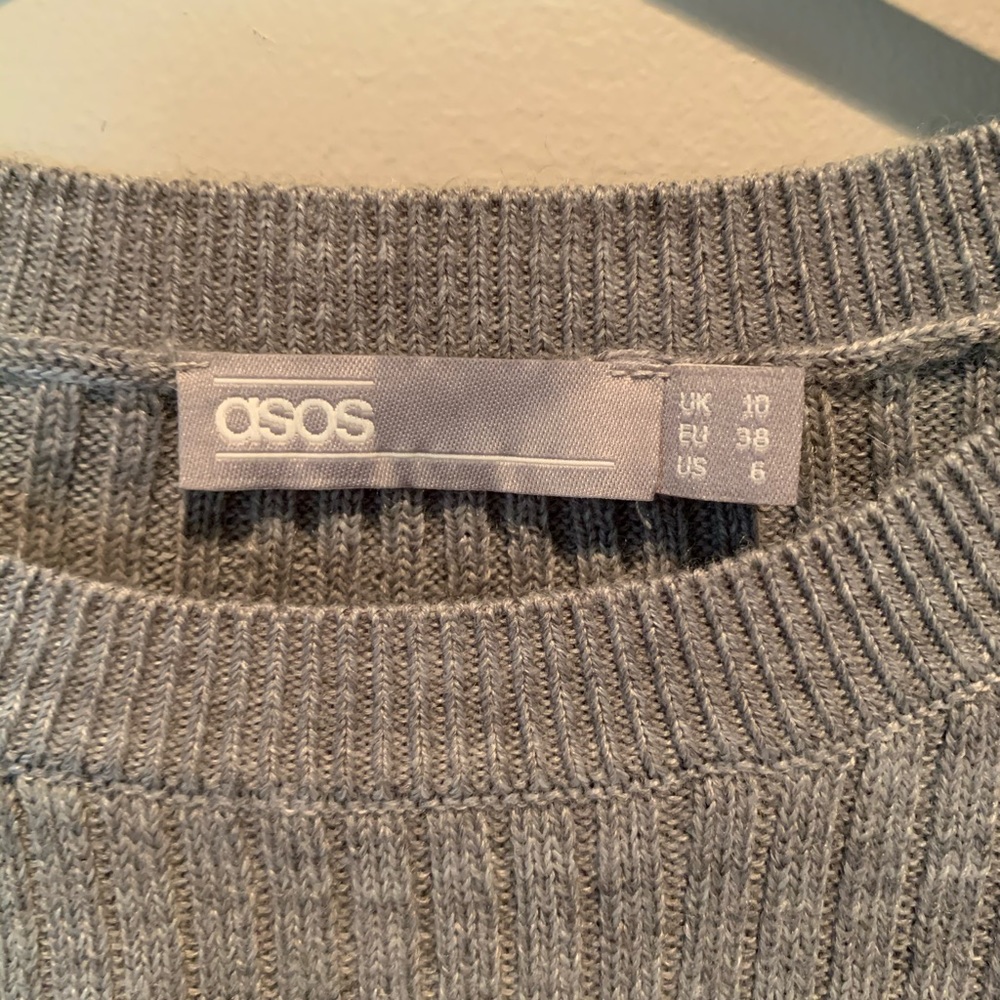 ASOS Grey Ribbed Sweater - Picture 2 of 3